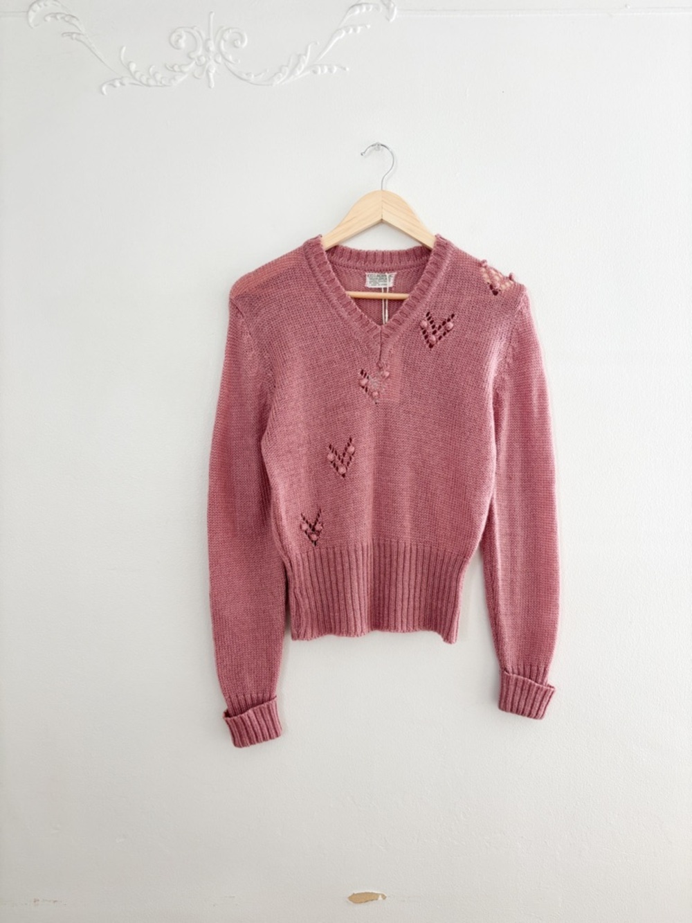 Vintage Heart Patterned Sweater